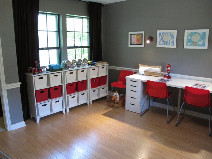 Toy organization. Organized playroom